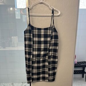 H&M Black and White Sleeveless Slip Dress